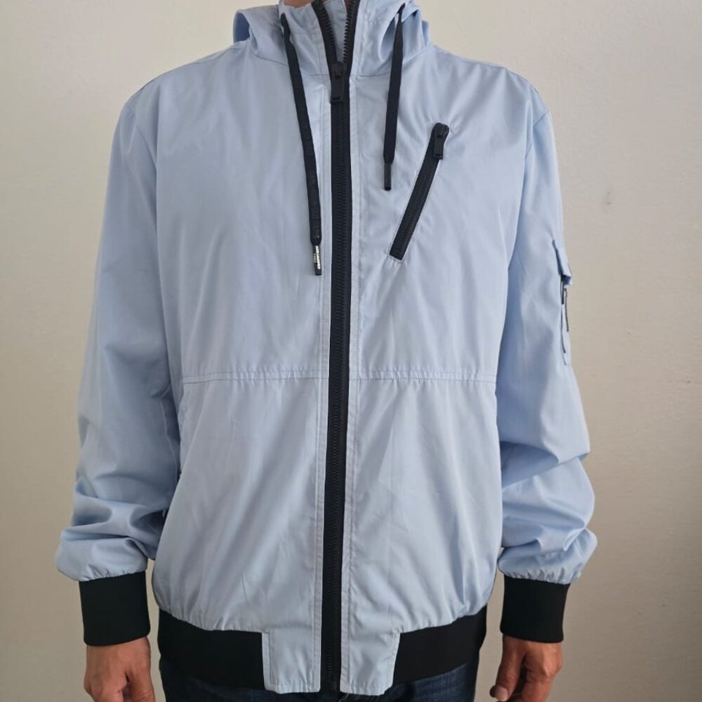 Karl Lagerfeld Paris Men Light Weight Hooded Jacket